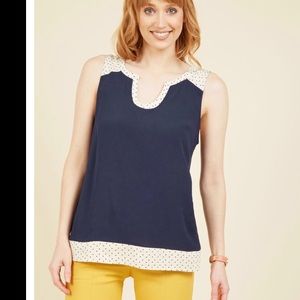 Modcloth — Navy blouse — Size XL